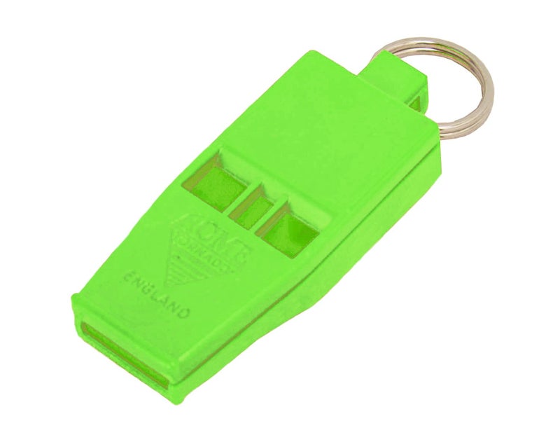 ACME Genuine Professional Quality BPA Free Plastic No. 636 Tornado AIRFAST Whistle, Slimline, Small Sized, High-Pitch, pealess, 122 dBA, Designed and Made in The UK. Day Glow Green - Image 1